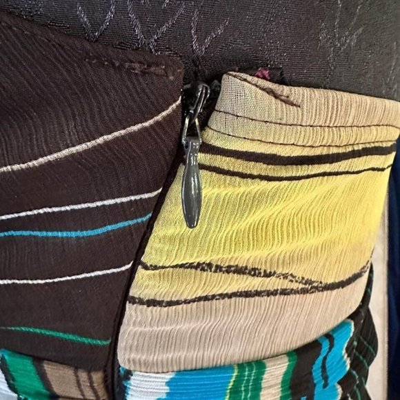 Candie’s Dress Size 7 Juniors, Multicolor Sheer with Full Lining Side Zip - Picture 7 of 9